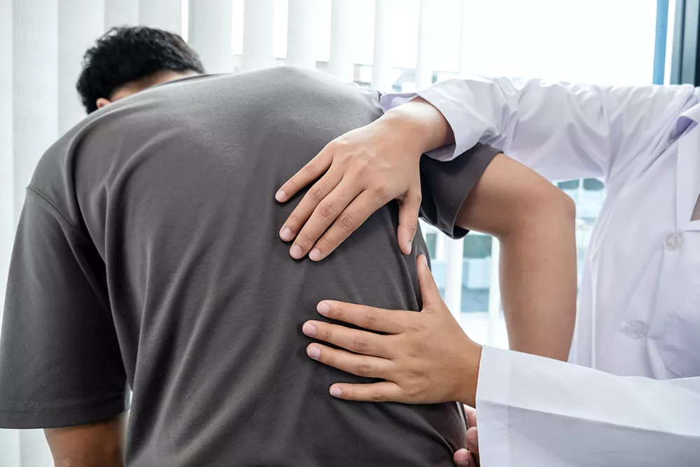 Male patients consulted physiotherapists with Low back pain for examination and treatment.